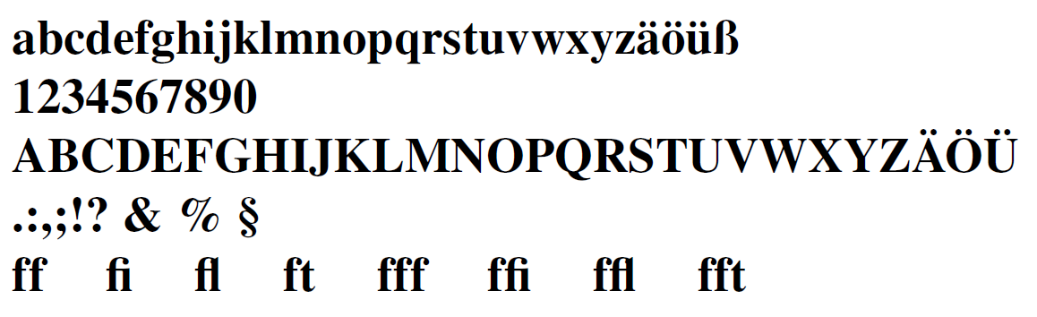 bold typeface in latex